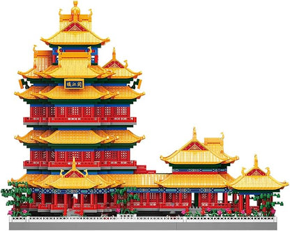 Yuejiang Tower Nanjing China Micro Brick Building Set (5036 Pieces) – Landmark Model Oriental Architecture Educational Toy Gift for Kids and Adults