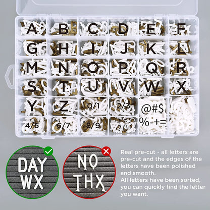 Grey Changeable Felt Letter Board, 10x10 Inch, 725 Pre-Cut & Sorted Letters, First Day of School, Classroom Decor, Message Sign