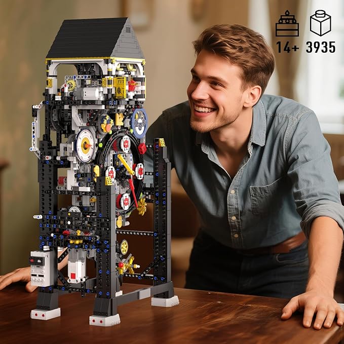 Mould King Cyberpunk Clock Building Set 10159 APP Control Smart Clock with 4 Dials &amp Chiming Bird Alarm 3181+ PCS Large Building Kit Home Desk Decor Collectible Building Toys for Adults Age 14