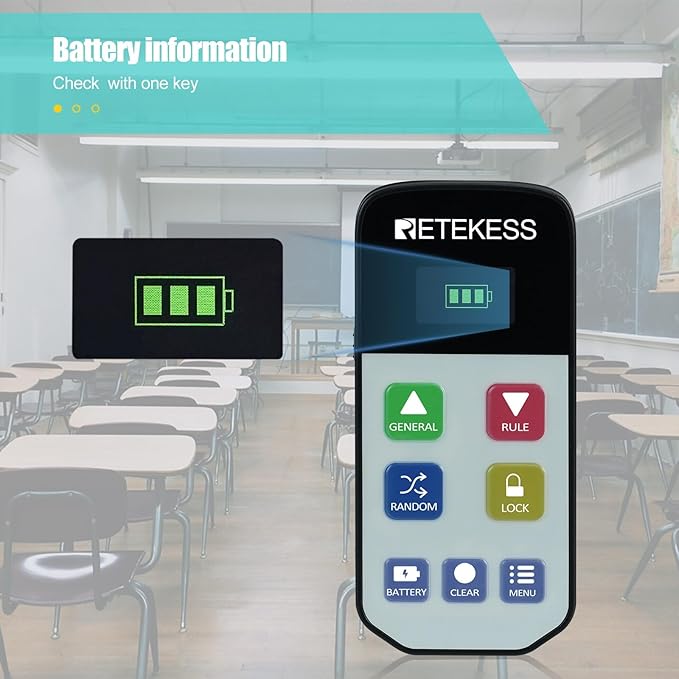 Retekess TM102 Wireless Buzzers for Classroom 10 Players Family Feud Buzzers Large Buttons Show Who Buzzed First Quiz Bowl Answer Buzzers for Game Night School