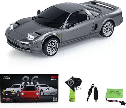 US in Stock 1/18 4X2 RWD RC Racing Drift Car Electric Vehicles Model Gyroscope LDRC LD1803 Light System Motor Servo ESC Hobby Grade Model for Birthday Gift(Grey)