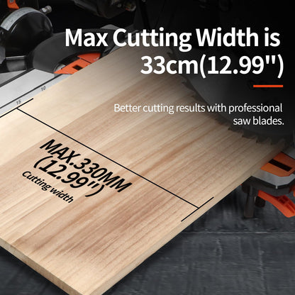 TOYAKI 12-Inch Sliding Compound Dual-Bevel Miter Saw With Laser Guide, LED Light,Extension Table, 15-Amp, 4.13x12.99inch Cutting Capacity, With 40T And 120T TCT Miter Saw Blades