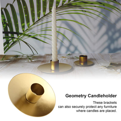 Candlestick Holders Retro Iron Candle Holder Stand Candlelight Stand Single-Head Candlelight Holder for Dining Room Table Decoration[Small] Candelabras