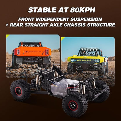 FMS 1/7 Ford Bronco RTR EB Fast RC Truck – Licensed by Ford &amp RTR Vehicles 80km/h Short Course Truck 4WD Brushless RC Car CNC Metal Parts Off-Road Rock Crawler 4x4 for Adults (2024 paint schem