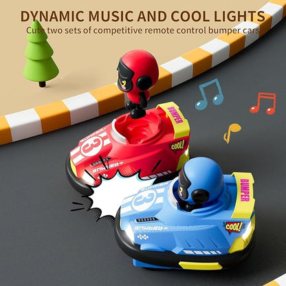 OBEST 2 Pack Remote Control Car RC Ejecting Bumper Car for Kids Light &amp Sound &amp 360°Rotating Bumper Cars for 3 4 5 6+ Year Old Boys Girls Christmas Birthday Gifts