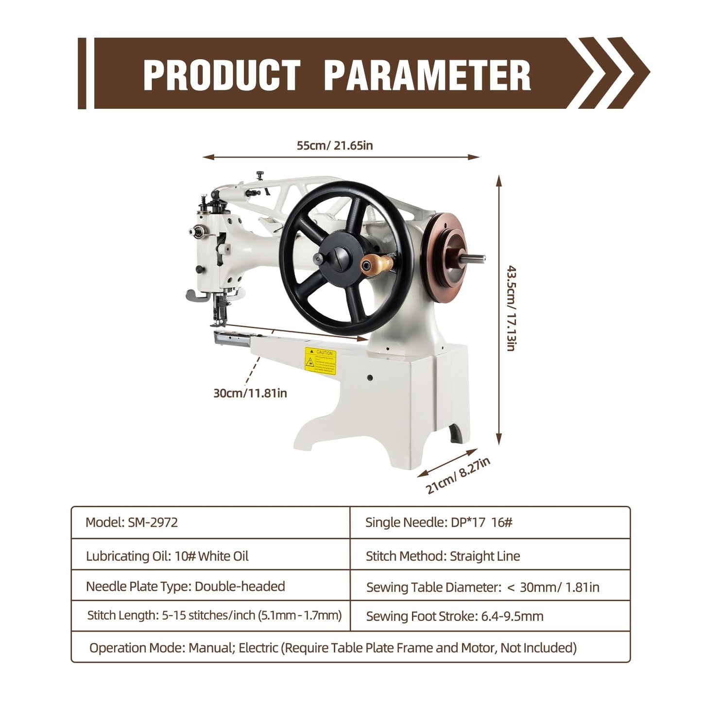 Leather Sewing Machine for Patch Repair - Hand Crank Industrial Double-Headed Needle Patcher for Boots, Slippers, and Canvas - Durable Sewing Equipment