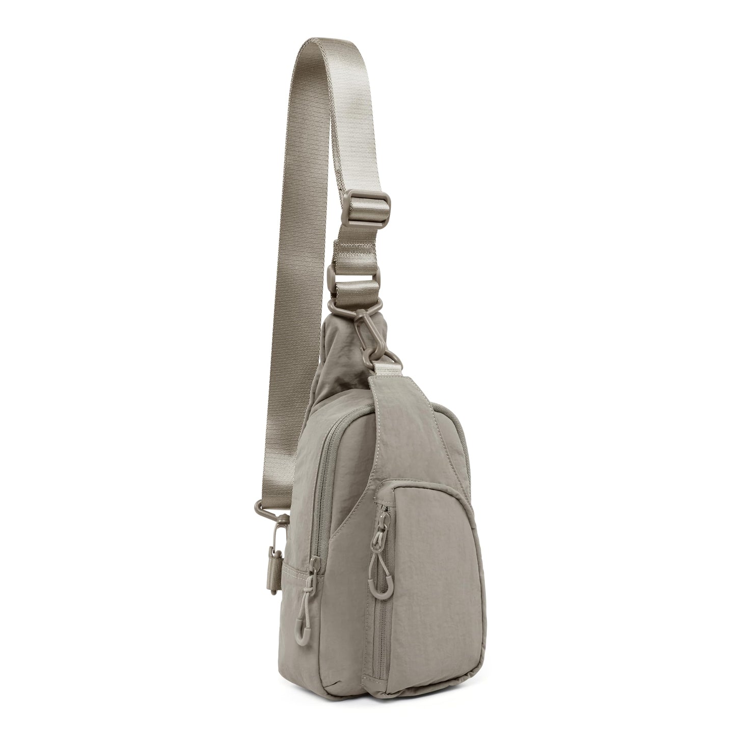 ODODOS Daily Sling Bag with Adjustable Straps Crossbody Chest Bag Lightweight Small Backpack for Casual Outdoor Traveling Hiking, Taupe