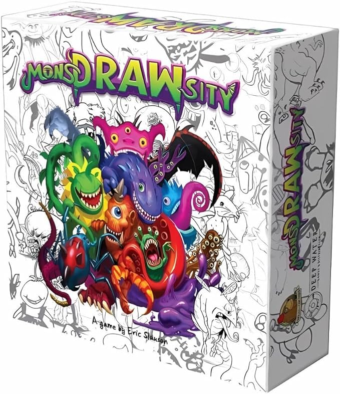 MonsDRAWsity Drawing Party Game Based on Verbal Description Take Turns Describing &amp Drawing a Bizarre Monster - Be The Player Whose Drawing Most Closely Matches 8+ 3-8 Players