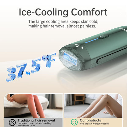 Amifiy Ice Cooling IPL Home Use Hair Removal Device, Laser Hair Removal Machine Painless Epilator for Women Men, 3 Energy Levels & 2 Modes, Face Body Use with Razor & Glasses