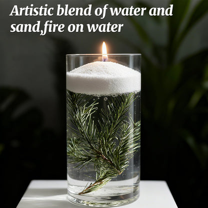 Pearled Sand Candles with Wicks 18 Oz-Refillable Citrus&Lavender Scented Natural Pearled Candle Sand Wax Pearl Candle Powder Beads-Non Toxic Luxury Long Lasting 120 Hours DIY Candles Making Kit White