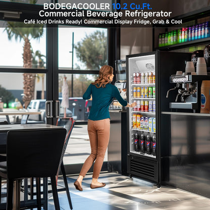 BODEGACOOLER Commercial Beverage Refrigerator, 264 cans & 120 Bottles Display Fridge, Soft LED Light & Automatic Defrost, Commercial Merchandiser Refrigerators,For Office,Home,Garage,Gym,Shop,Man cave