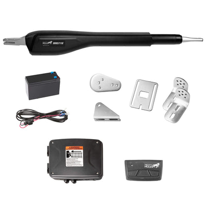 Mighty Mule MM571W Heavy Duty Smart Gate Opener, Single, Black & ar Panel Kit (FM123) for Mighty Mule Automatic Gate Openers,Black Cell & Wireless Digital Keypad (FM137)