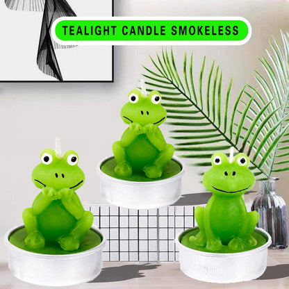 Frog Tealight Candles, Tea Lights Candles for Birthday Gifts,Cake Topper, Home Decor,Happy Frog Animals Candles for Gift, Baby Shower, Birthday Party, Festival Wedding, Valentine Romantic, 6 Pieces