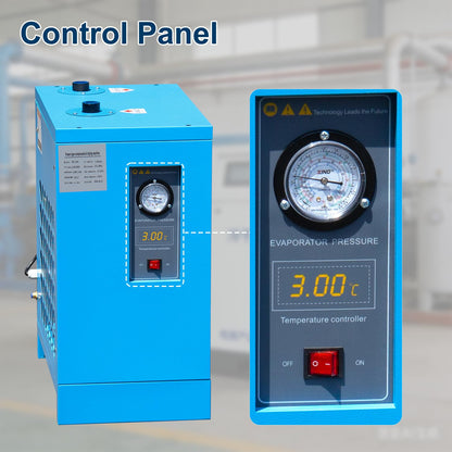 HPDAVV Industrial Refrigerated Air Dryer with R134a Cooling System for Air Compressors – 35 CFM, 0.58 KW, 110V/60Hz – Removes Moisture, Oil, Contaminants – Ideal for Workshop, Garage, Pneumatic Tools
