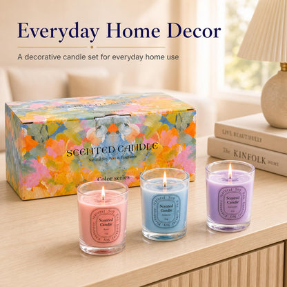 6 Pack Scented Candles Gift Set for Women, 6 Assorted Fragrances Soy Wax Aromatherapy Candles for Home Bath, Mini Stress Relief Candles for Birthday Mother's Day Thanksgiving Day with Gift Box