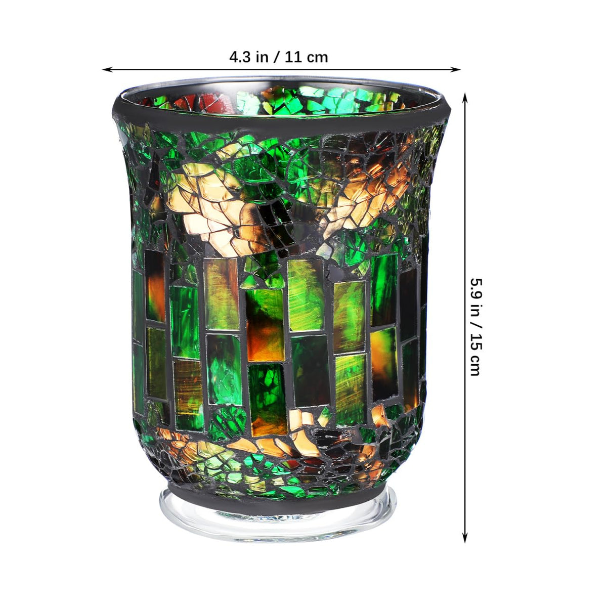 VINTORKY Candle Jar European Style Glass Candlestick Table Centerpiece Farmhouse Decor
