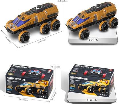 Remote Control Car 6-Wheel Drive 2.4GHz 1:12 RC Truck Toy Off Road with Headlights Turn Signal Lights and 2 Rechargeable Batteries Gifts for Kids Adults Age 8+ (Yellow)