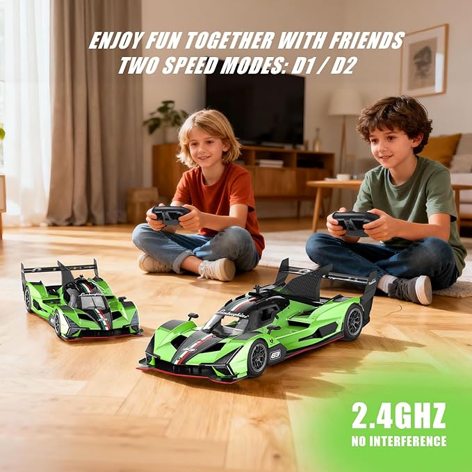 Lambo Remote Control Car Officially Licensed 1:14 Lamborghini SC63 Model Electric Sport Racing Hobby RC Cars for Boys Girls Birthday Toys for Age 6-12 Years Old