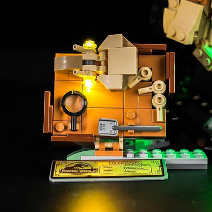 Upgraded Led Light Kit Compatible with Lego Dinosaur Fossils Triceratops Skull Building Set Lights Decoration Compatible with Lego 76969 (Model Not Included)