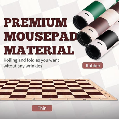 Chess Board Only 20 &amp 0.042 Super Thiness Mousepad Material Non-Slip Roll up Way Storage