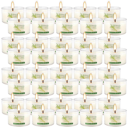 40 Pack 1.5oz Citronella Candles Bulk, Small Soy Wax Candles Bulk, Mini Portable Candles for Outdoor Patio Yard Home Wedding Party Camping Travel