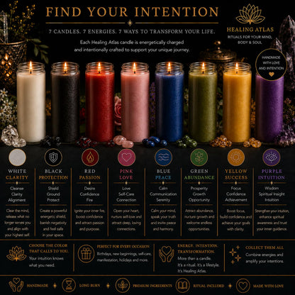 Pink Love Manifestation Candle Kit – 8" Ritual Prayer Candle with Intention Scrolls, Pencil & QR Guide, Self-Love, Harmony & Relationships