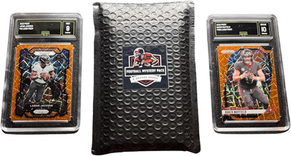 Football Mystery Slabs | 2 Graded Cards | Grade 8+ Guaranteed | PSA SGC GMA and More