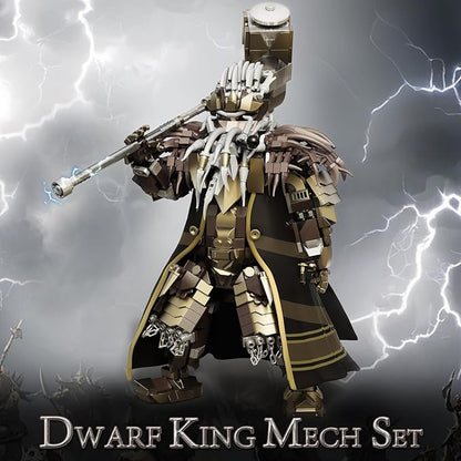 HIGH GODO Dwarf King Mech Building Blocks Set for Adults Robot Model Building Kit with Hammer Weapons 1238 Pieces Creative Collectible Gift for Teens 14+
