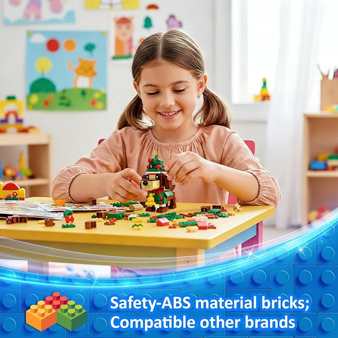 Dachshund Building Blocks Set Collectible Animal Building Toy Kids Learning &amp Educational Brick Sets (Age 3+) DIY Home &amp Office Decor for Adults-Gift Ideas
