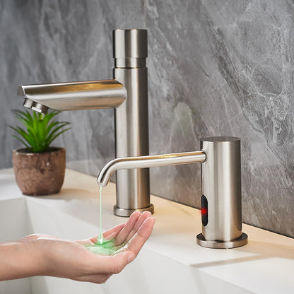 Tesrin Automatic Liquid Soap Dispenser Touchless for Bathroom and Kitchen with 33.81oz/1000ml Upgraded Infrared Sensors Built in Sink Soap Dispenser for Smart Home