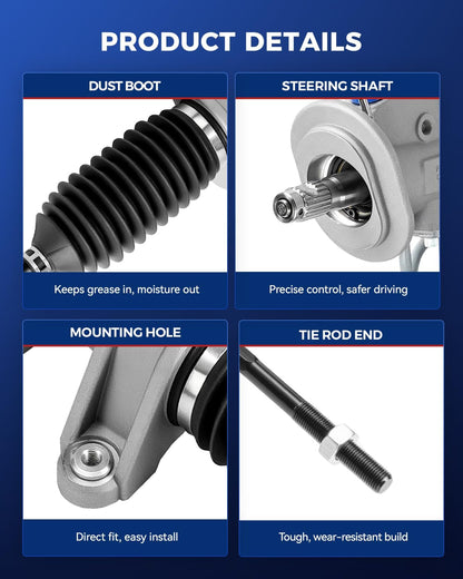KAX Rack and Pinion Assembly Compatible with 1999-2005 J-etta, 1998-2007 Beetle, 1999-2006 Golf with Hydraulic Power Replace 26-9004