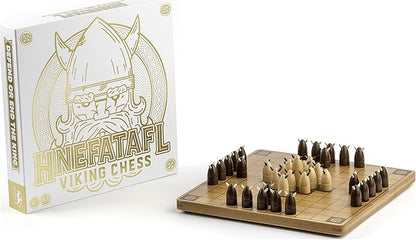Hnefatafl Two Player Strategy Game with Wooden Game Board for Kids and Adults