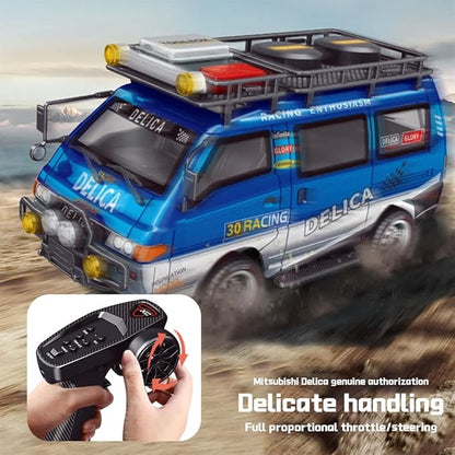 1:24 Scale RC Delica Van Model 2.4Ghz Full Proportional 2WD RC Model Vehicle with 130S Motor Remote Control Car for Adults &amp Hobbyists