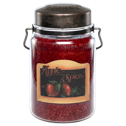 McCall’s Candles | Apple Spice | 26 oz Scented Candle | USA-Poured | Vintage Rustic Jar with Carrying Handle | Red Apple, Cinnamon & Warm Spice Fragrance