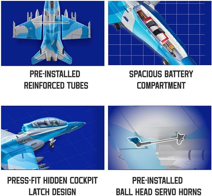 Fms Rc Jets 64mm F-18（SIM） Hornet EDF Fighter Jet Rc Airplanes for Adults Remote Control Planes PNP(NO Transmitter Batteries and Charger)