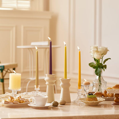 Pickood 10-Inch Tall Dripless Taper Candles Set of 4 - Fall Tapered Candles, Perfect for Halloween,Fall - Smokeless, Unscented, Long Burning - Hand Poured, Colored Tall Candlesticks - Thanksgiving
