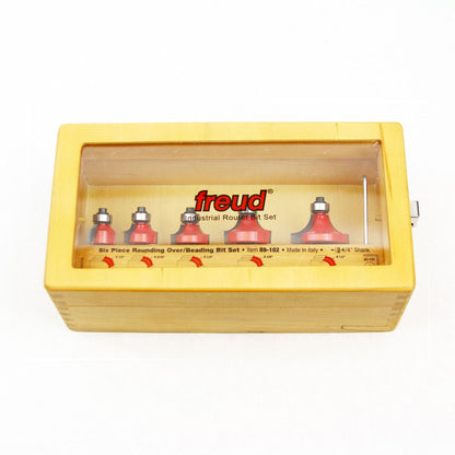 Freud 89-102: 5 Piece Round Over/Beading Bit Set (1/4" Shank)