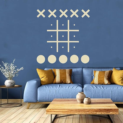 Magnetic Tic Tac Toe Wall-Mount Game Board GamesGame Room DecorKids&ampAdults Indoor Party Game