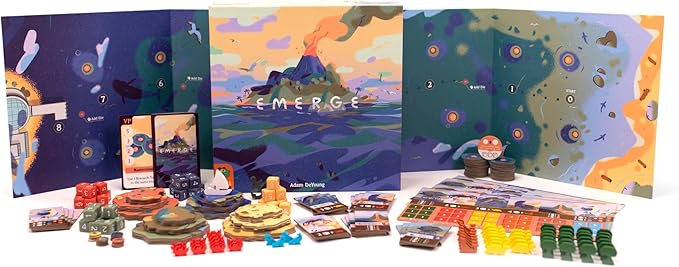 Emerge Board Game - Explore New Islands and Research Ecosystems Dice Rolling Strategy Game Family Game for Kids and Adults Ages 14+ 2-4 Players 75 Minute Playtime Made by Pandasaurus Games