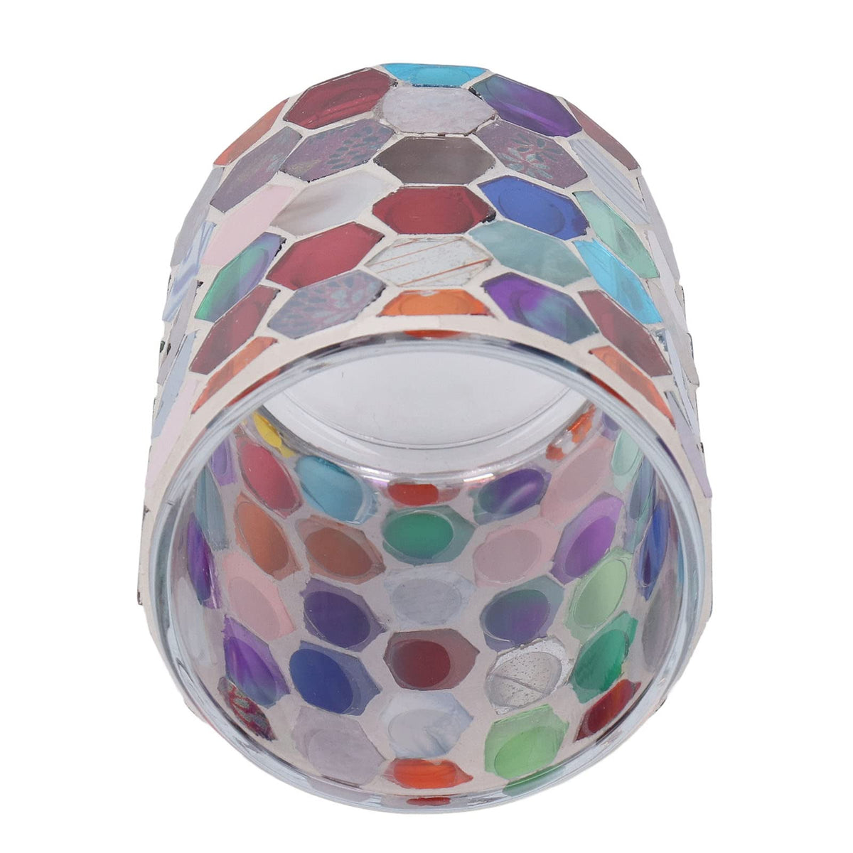 Moofey Mosaic Candle Holder, Stained Glass Candle Holder for Home Candlelight Dinner Decoration