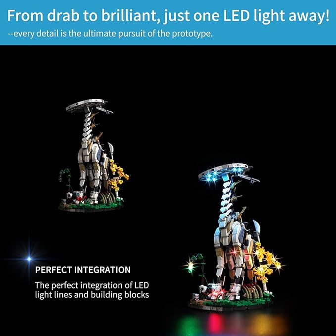 BrickSoul Led Light Kit for Lego 76989 Compatible with Horizon Forbidden West:Tallneck Building Set Lego Light Kit Light Up Legos Tallneck - NO Lego Blocks Set (RC Version)