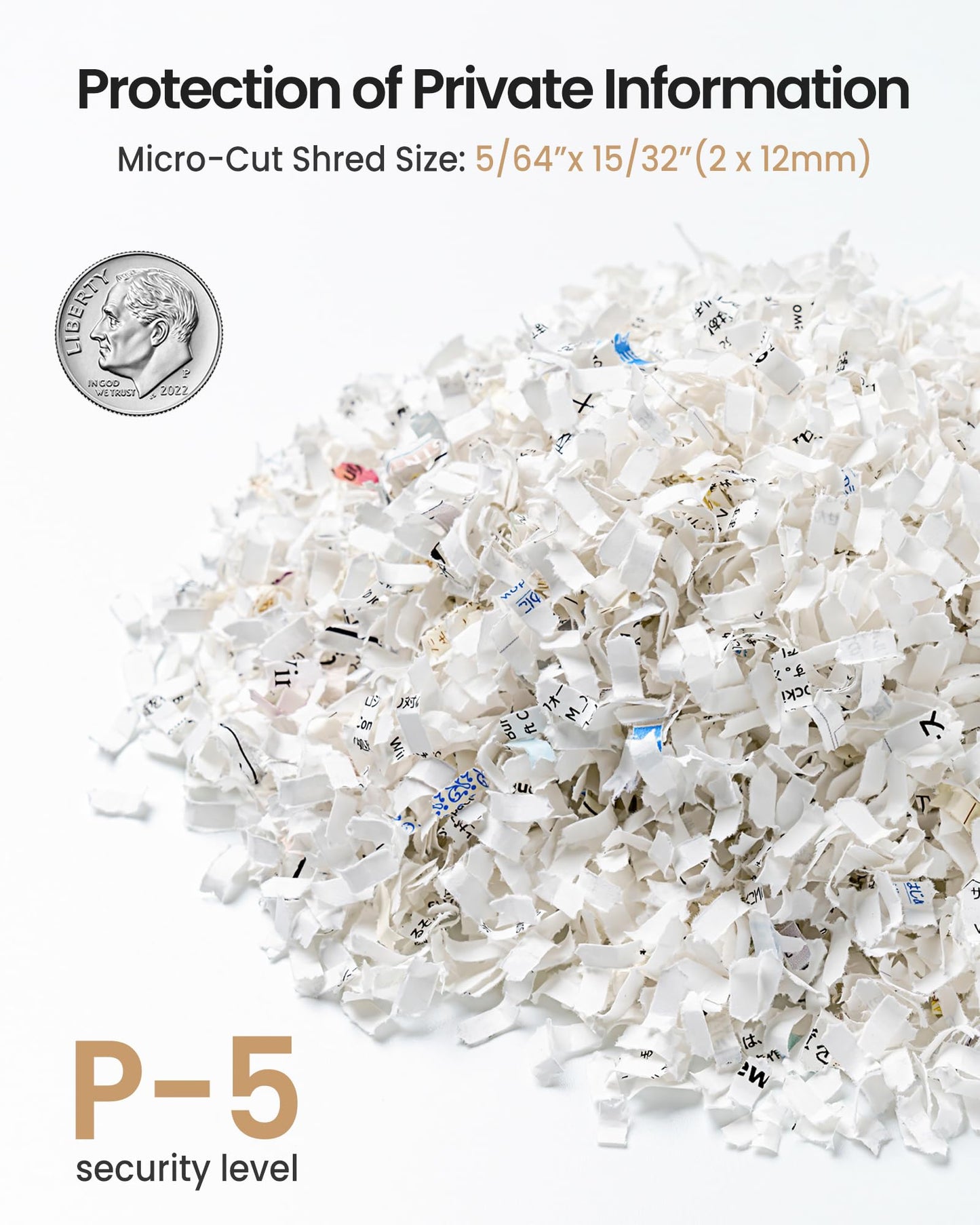 Locksworth-200-sheet Micro-Cut Paper Shredder, P-5 High Security Shredders for Home Office Heavy Duty, Document Shredder, Home Office Heavy Duty Shredder, 8.5 Gallon Capacity