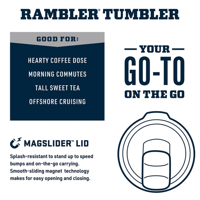 YETI Rambler 20 oz Tumbler, Stainless Steel, Vacuum Insulated with MagSlider Lid, Rescue Red