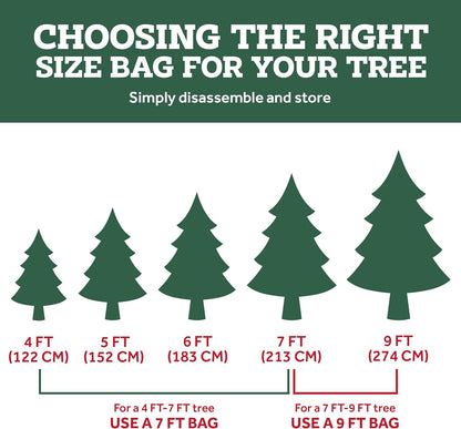 Zober Christmas Tree Storage Bag - Waterproof & Durable for 7.5 Ft Artificial Trees - Black with Label Slot