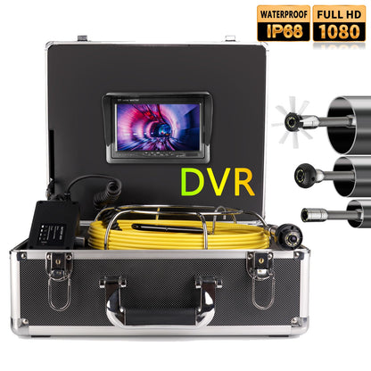 7 Inches Monitor 100ft/30m with Distance Mark Plumbing Snake Pipe Inspection Video Camera,DVR Recorder Waterproof IP68 Drain Sewer Pipeline Industrial Endoscope System…