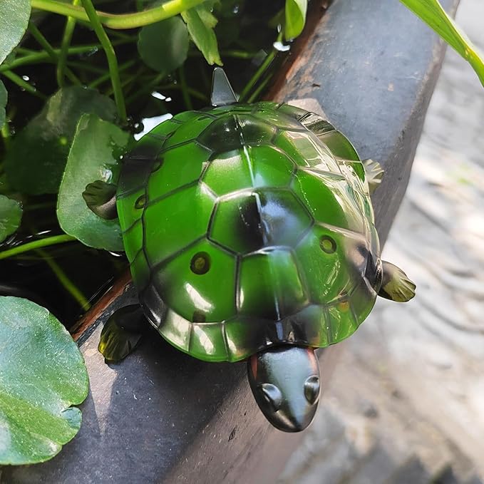 Tipmant RC Turtle IR Remote Control Tortoise Crawl Fake Electric Animal Toy Realistic for Toddler Kids Birthday Gifts (Green)