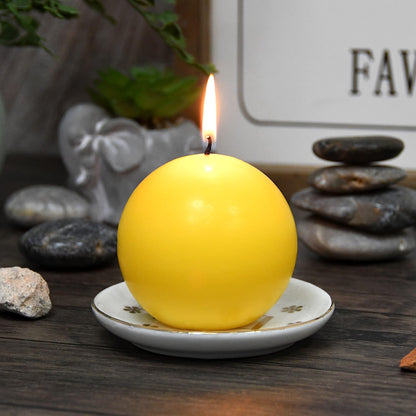 Zest Candle 12-Piece Ball Candles, 2-Inch, Yellow Citronella