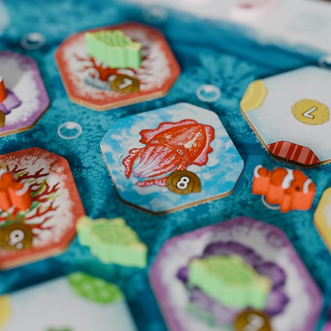 Shallow Sea Board Game – Strategy Tile-Placement Game for Adults &amp Families | 1–4 Players 30–45 Min Play | Build Coral Reef Ecosystem Ocean Puzzle Game Nature-Inspired