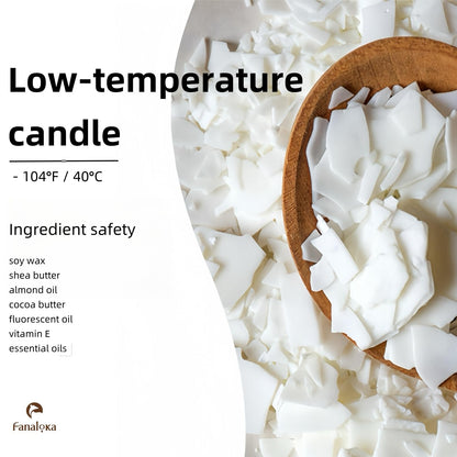Mini 60g * 6 Pack UV Fluorescent Soy Wax Low Temperature Candles, Low Heat Body Safe Candle for Night Party, Unscented (104 °F (40°C))