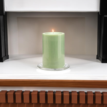 WGV Tea Light Votive Candle Holder Plate 4" W, Clear Flat Plate Glass, Small Home Accent Decor, 1 Pc